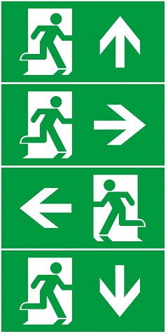 ISO 7010 Exit Signs